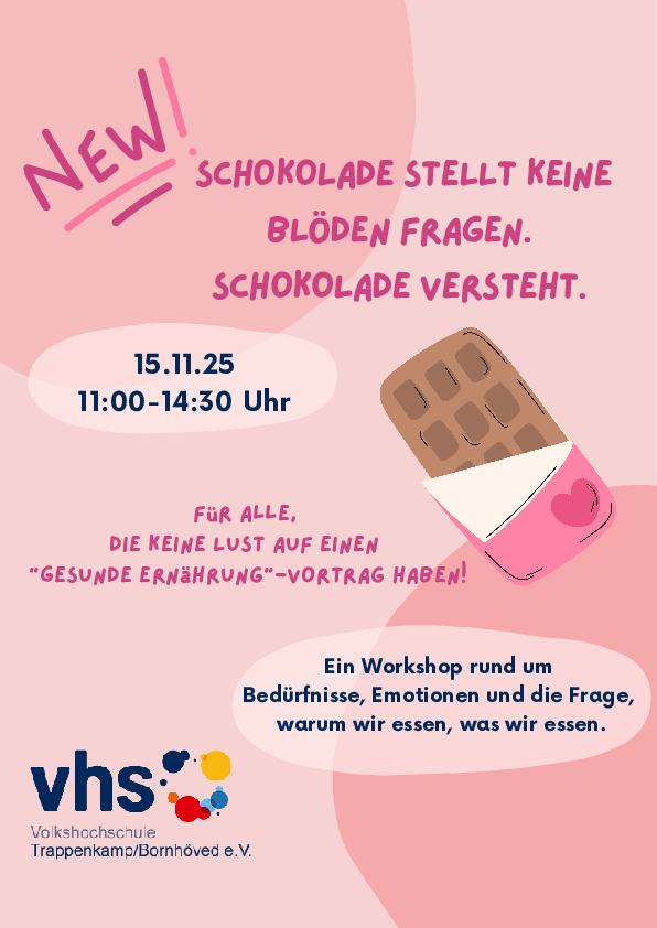 Öffnet die Seite 'Schokolade stellt keine blöden Fragen. Schokolade versteht.'